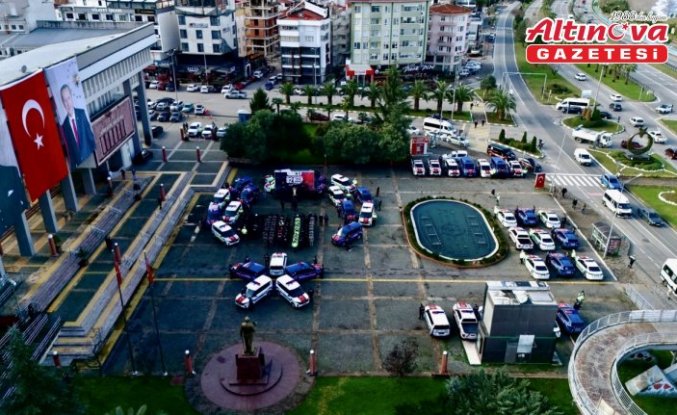 Giresun'da jandarma ve polise tahsis edilen 92 araç hizmete alındı