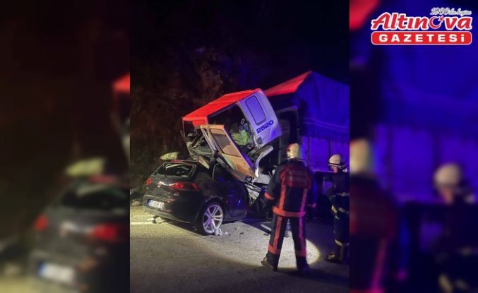 Giresun'da tır ile otomobilin çarpışması sonucu 3 kişi öldü, 1 kişi yaralandı