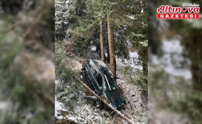 Giresun'da uçuruma düşen cipteki 5 kişi yaralandı