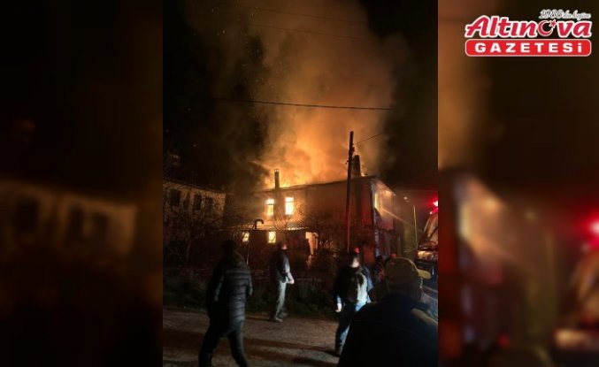 Göynük'te ahşap evde çıkan yangın söndürüldü