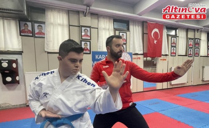 Karateyle hayatına artı değer katan down sendromlu genç yeni başarılar peşinde