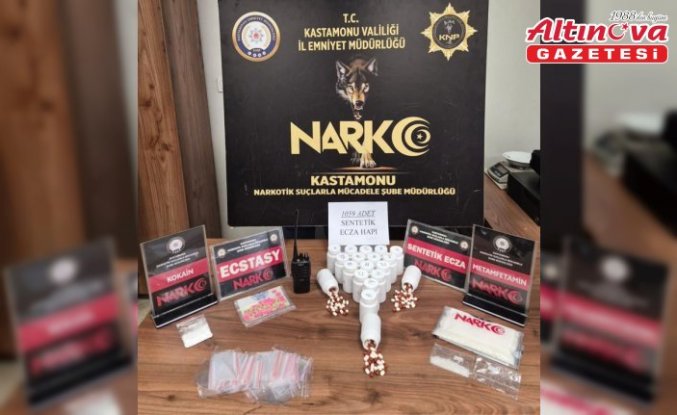 Kastamonu'da uyuşturucu operasyonunda yakalanan 3 zanlı tutuklandı