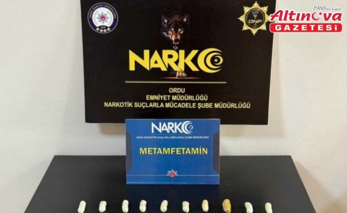 Ordu'da midesinde 407 gram uyuşturucu bulunan zanlı ile arkadaşı tutuklandı