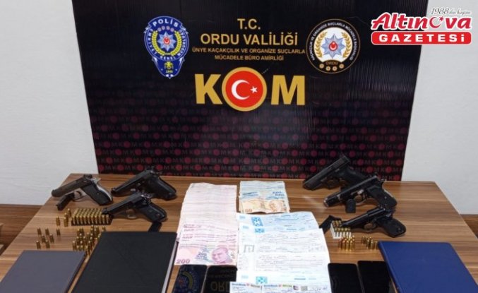 Ordu'da tefecilik operasyonunda 1 şüpheli tutuklandı