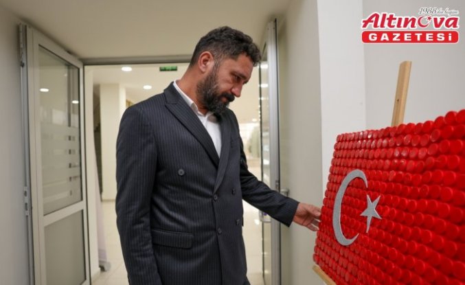 Özel bireyli aileler Taşköprü'de atıkları sanata dönüştürdü