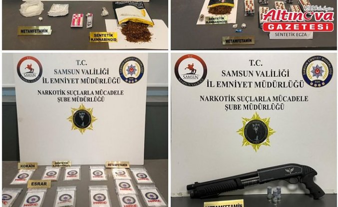 Samsun'da uyuşturucu operasyonunda 9 zanlı yakalandı