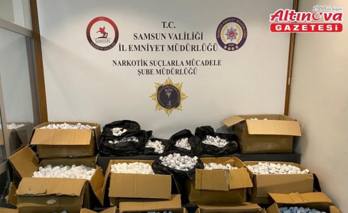 Samsun'da 350 bin uyuşturucu hap ele geçirildi