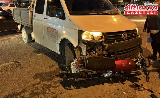 Samsun'da pikapla çarpışan motosiklet sürücüsü yaralandı