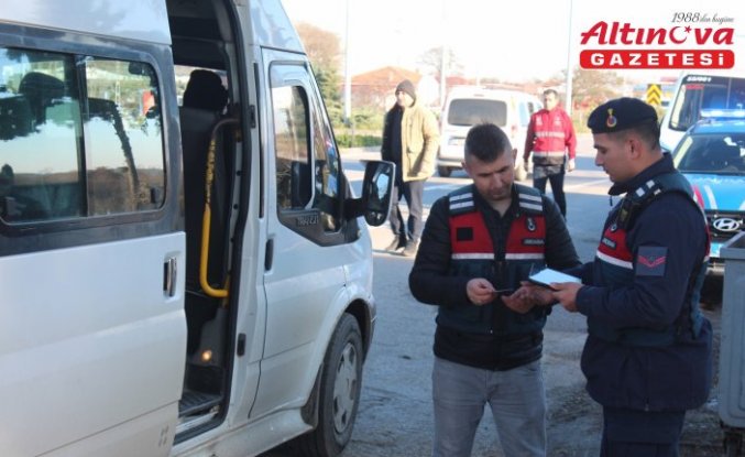 Bafra'da yeni yıl öncesi yol denetimi yapıldı