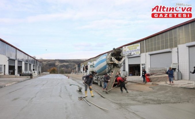 Vezirköprü'de Hurdacılar ve Keresteciler Sitesi'nde beton yol çalışmaları başladı