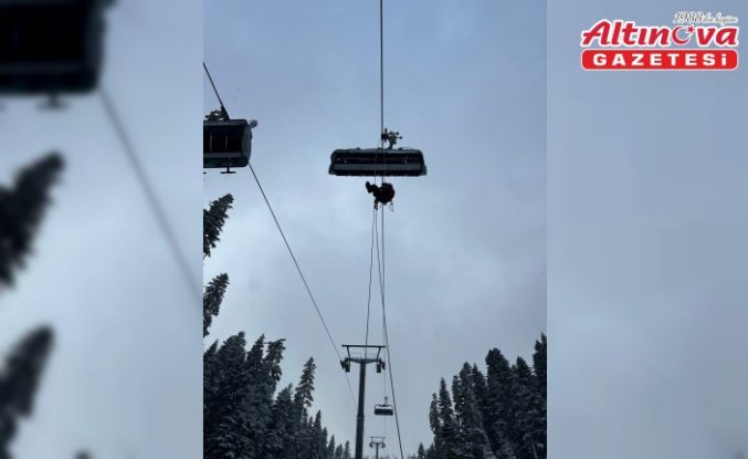 Yurduntepe Kayak Merkezi'nde kurtarma tatbikatı yapıldı