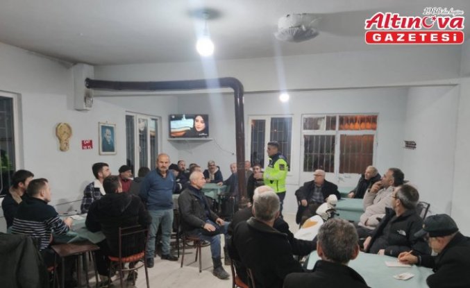 Alaçam'da jandarma trafik ekiplerinden sürücülere eğitim