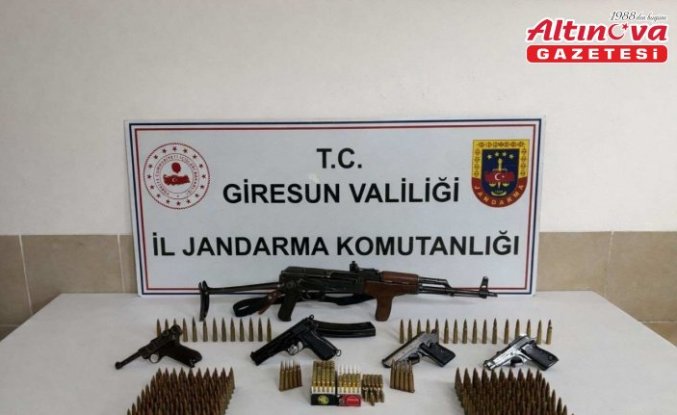 Giresun'da silah kaçakçılığı operasyonu