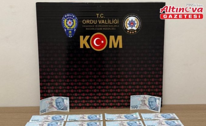 Ordu'da sahte banknot operasyonunda 3 şüpheli yakalandı