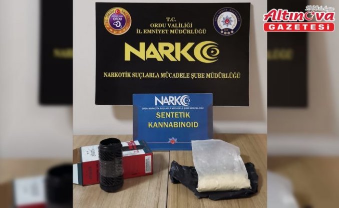 Ordu'da yolcu otobüsünde uyuşturucuyla yakalanan zanlı tutuklandı