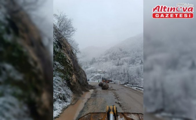 Şalpazarı'nda heyelan meydana geldi