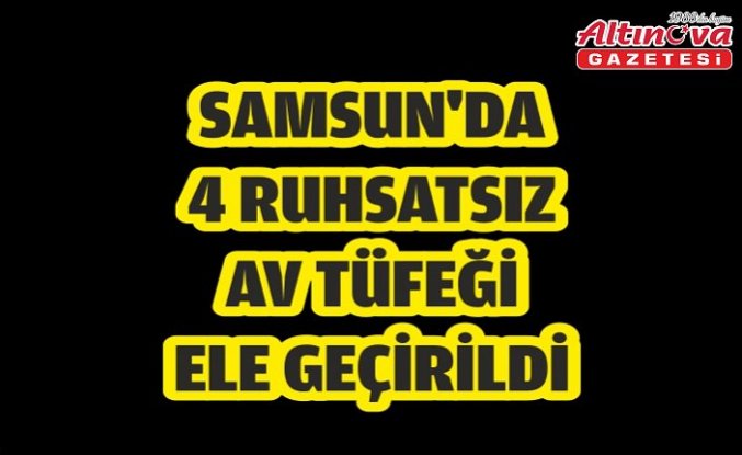 Samsun'da 4 ruhsatsız av tüfeği ele geçirildi