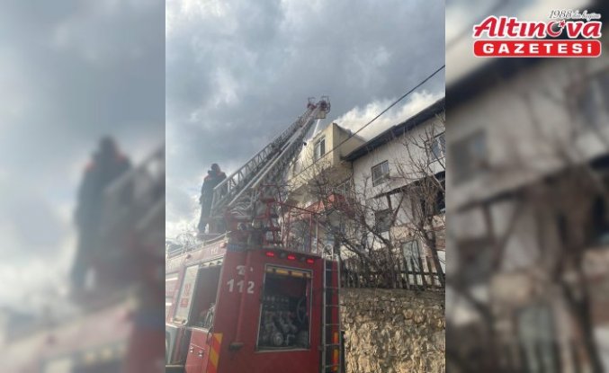 Tokat'ta çıkan yangında bir evde hasar oluştu