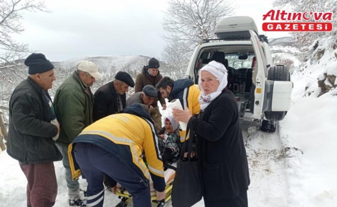 Tokat'ta rahatsızlanan yaşlı kadın için ekipler seferber oldu