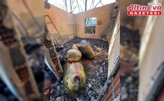 Tokat'ta tek katlı ev yandı