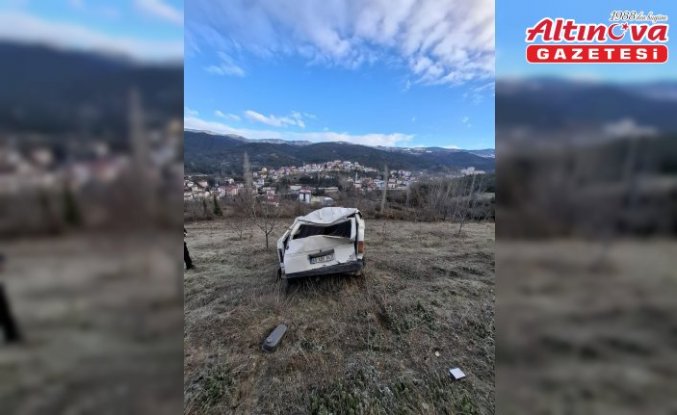 Tokat'ta uçuruma yuvarlanan kamyonetin sürücüsü yaralandı