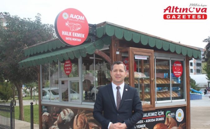 Alaçam'da halk ekmek satış büfesi hizmete girdi