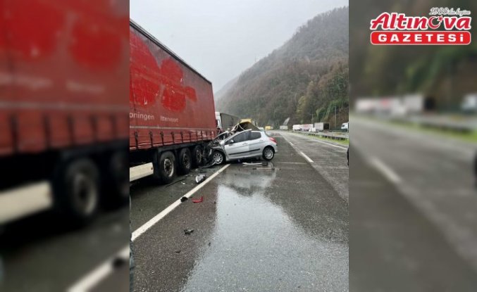 Artvin'de park halindeki tıra çarpan otomobildeki 2 kişi öldü