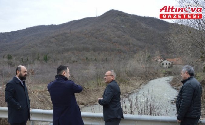 Havza Kaymakamı Ayvat, akarsu yatağı temizleme ve ıslah çalışmalarını inceledi