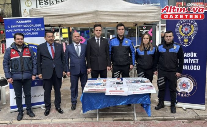 Karabük'te dolandırıcılığa karşı bilgilendirme stantları kuruldu