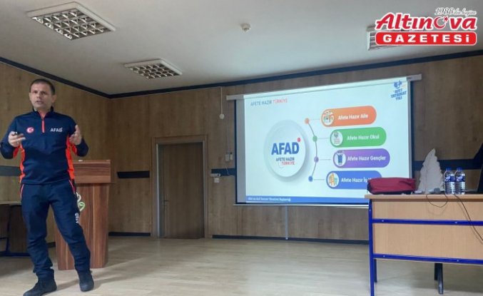 Mecitözü'nde afet farkındalığı eğitimi yapıldı