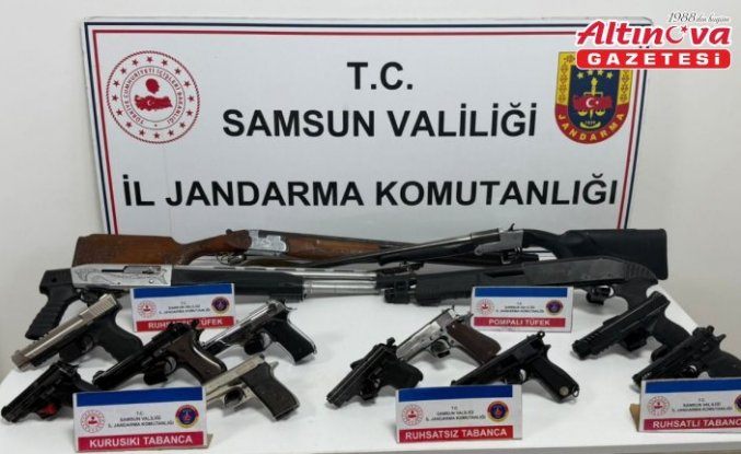 Samsun'da sosyal medyadan havaya ateş ettiği belirlenen 6 zanlı yakalandı