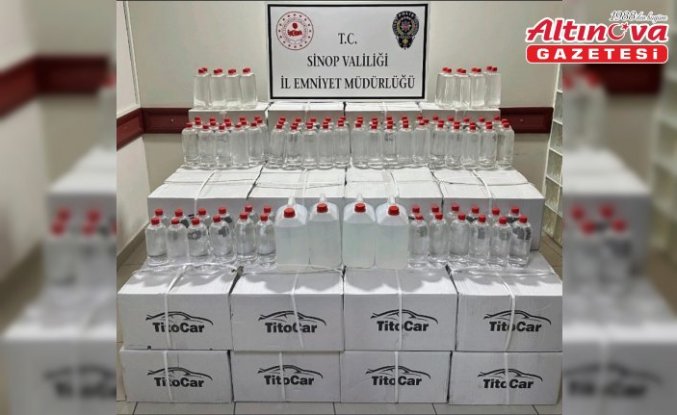Sinop'ta sahte içki operasyonunda bir kişi yakalandı