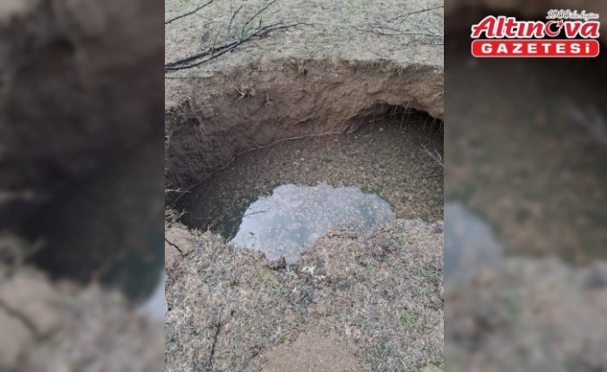 Tokat'ta arazide çöküntü oluştu