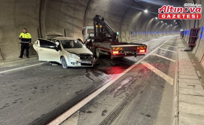 Trabzon'da otomobilin tünelde devrildiği kazada 3 kişi yaralandı