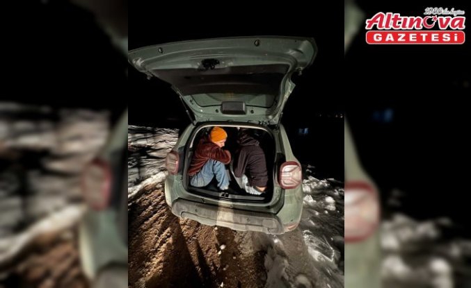 Bayburt'ta 8 düzensiz göçmen yakalandı