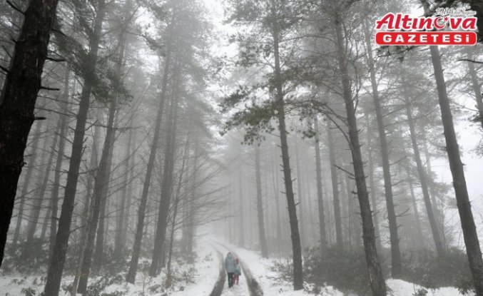 Düzce'nin yüksek kesimlerinde kar etkili oldu