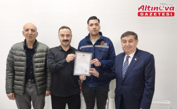 Havza OSB'de üretime geçen fabrikanın tapusu verildi