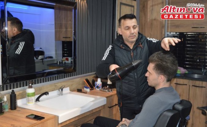 Havza'da berberlerde bayram yoğunluğu yaşanıyor