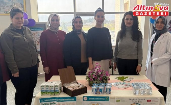 Merzifon'da gebelik ve doğum bilgilendirme standı kuruldu