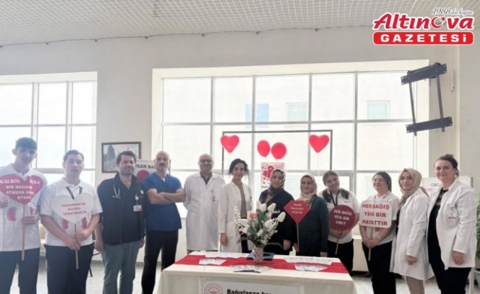 Merzifon’da hastanede açılan stantta organ bağışının önemi anlatıldı