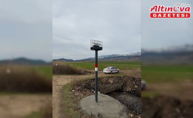 Niksar'da kazaların meydana geldiği yola flaşörlü uyarı lambası konuldu