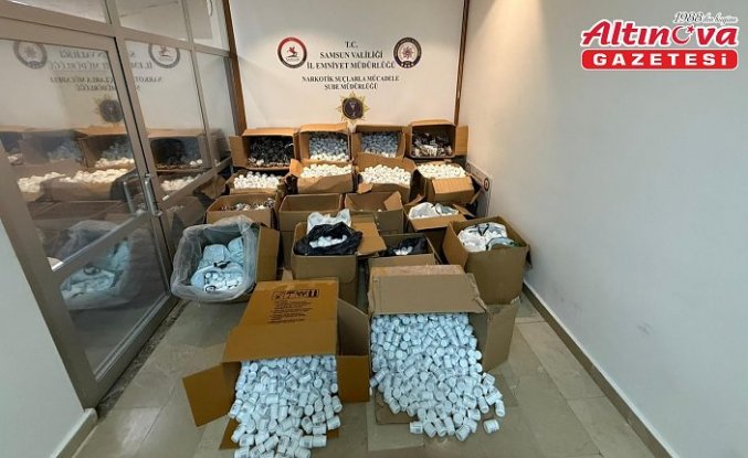 Samsun'da 421 bin 120 uyuşturucu hap ele geçirildi