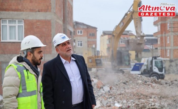 Samsun'un Canik ilçesinde depreme dayanıksız 741 binanın yıkımı sürüyor