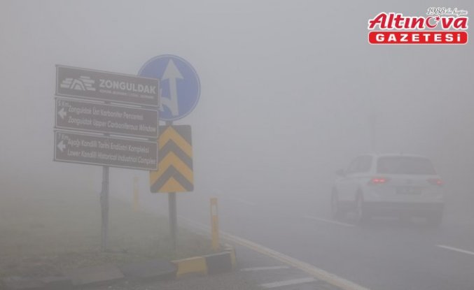 Zonguldak'ta yoğun sis etkili oluyor