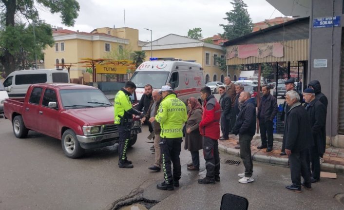 Samsun'da kamyonetin çarptığı elektrikli motosiklet sürücüsü yaralandı