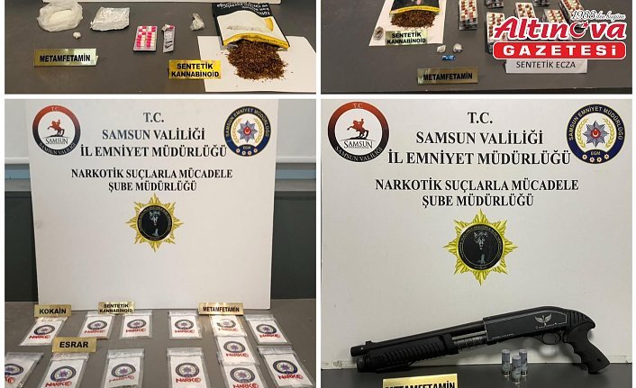 Samsun'da uyuşturucu operasyonunda 9 zanlı yakalandı