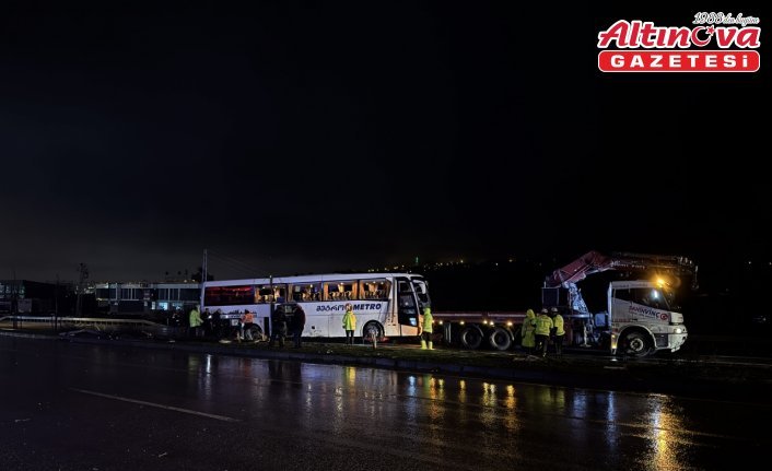 Samsun'da yolcu otobüsü devrildi, 7 kişi yaralandı