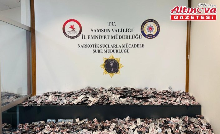 Samsun'da 24 bin sentetik ecza hap ele geçirildi