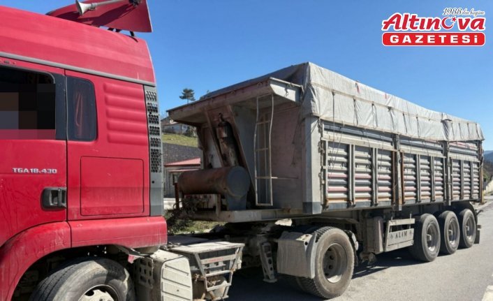 Samsun'da kantara girmeyen çekiciye 48 bin 70 lira ceza verildi