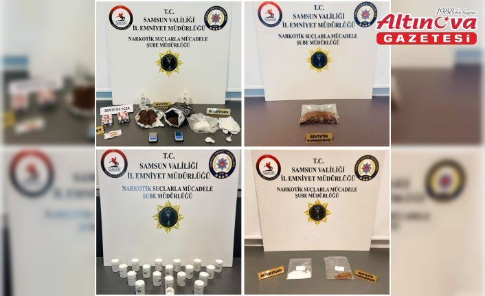 Samsun'da uyuşturucu operasyonlarında 9 zanlı yakalandı